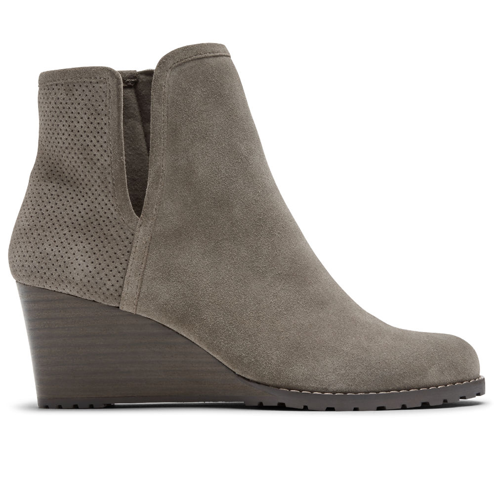 Rockport Boots Dame Grå - Hollis V-Cut - QGMJ27530